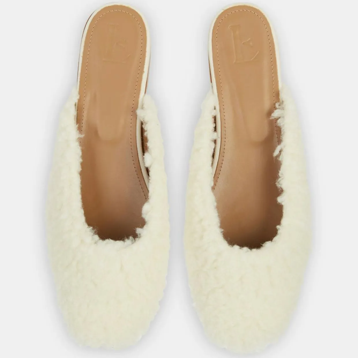 Femme Flattered Sandales Plates^Mules Malva beiges