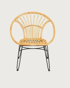 Uniqka Fauteuils^Naga - Fauteuil en rotin naturel et pieds métal