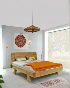 Uniqka Lits^Nalia - Lit poutre en bois massif d'épicéa 180 CM