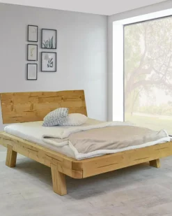 Uniqka Lits^Nalia - Lit poutre en bois massif d'épicéa 180 CM