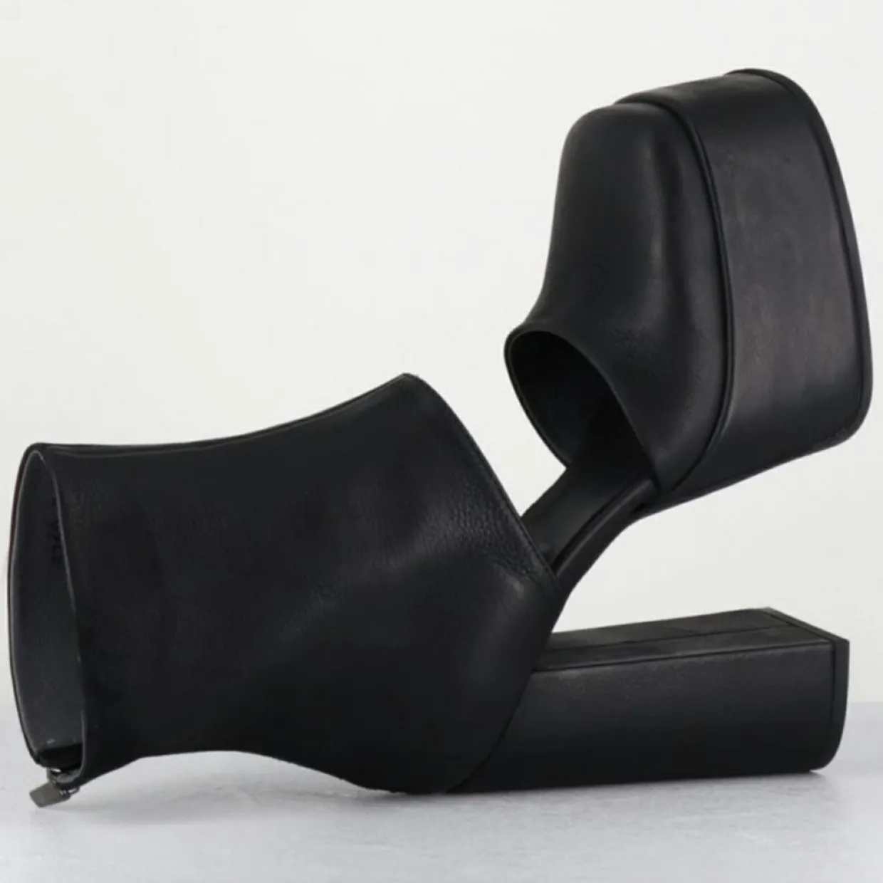 Femme Sort Aarhus Bottines^Open Boots en Cuir 3760 noires - Talon : 13cm