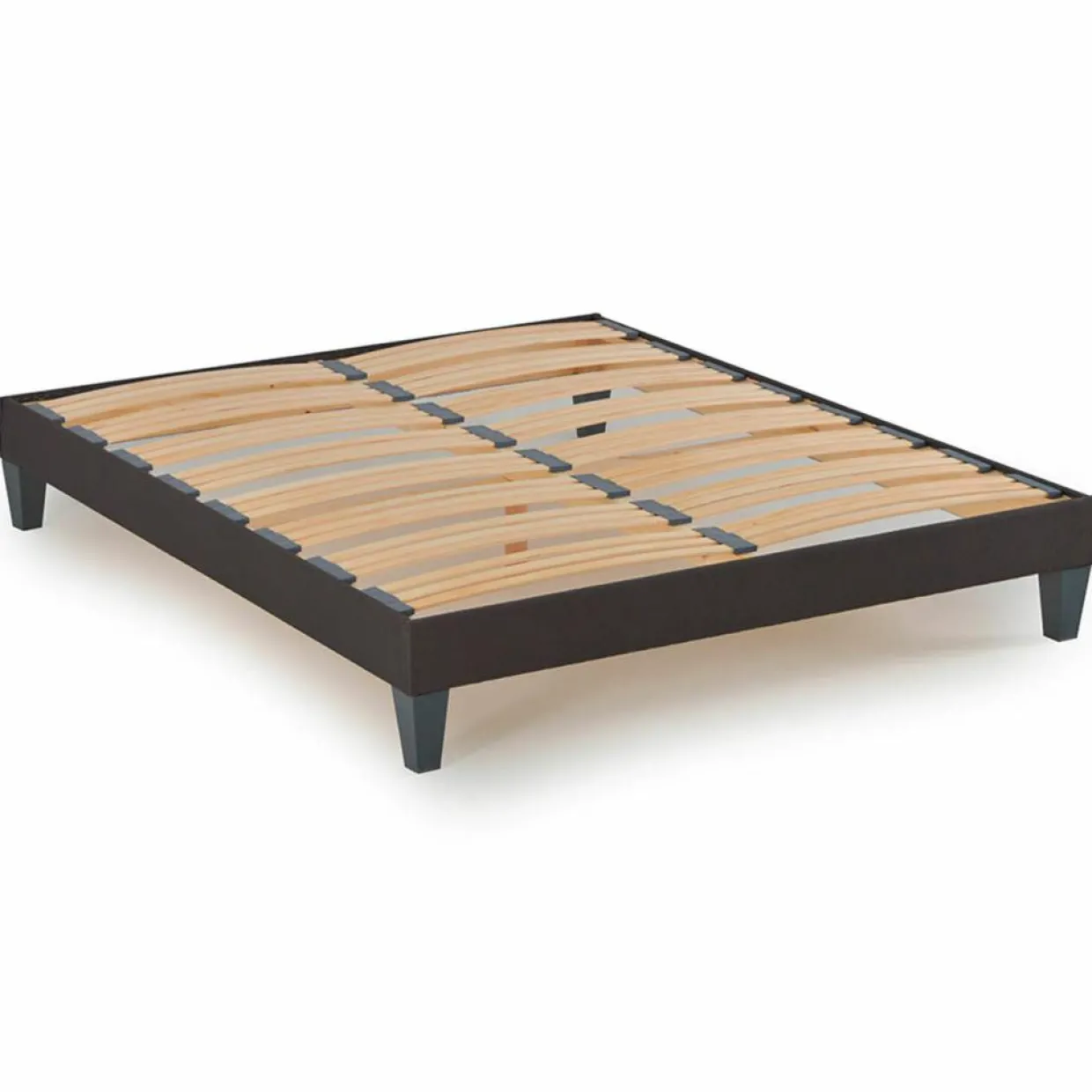 Bellecour Lits^Pack prêt-à-dormir Privilège blanc/gris - 160x200 cm