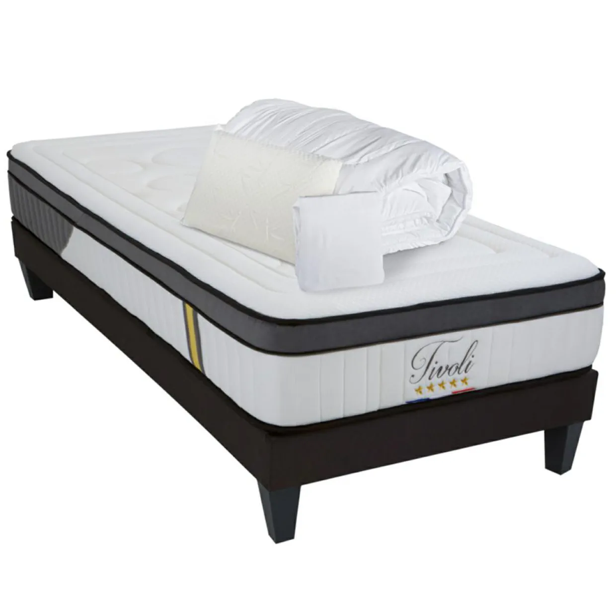 Bellecour Lits^Pack prêt-à-dormir Tivoli blanc - 90x200 cm