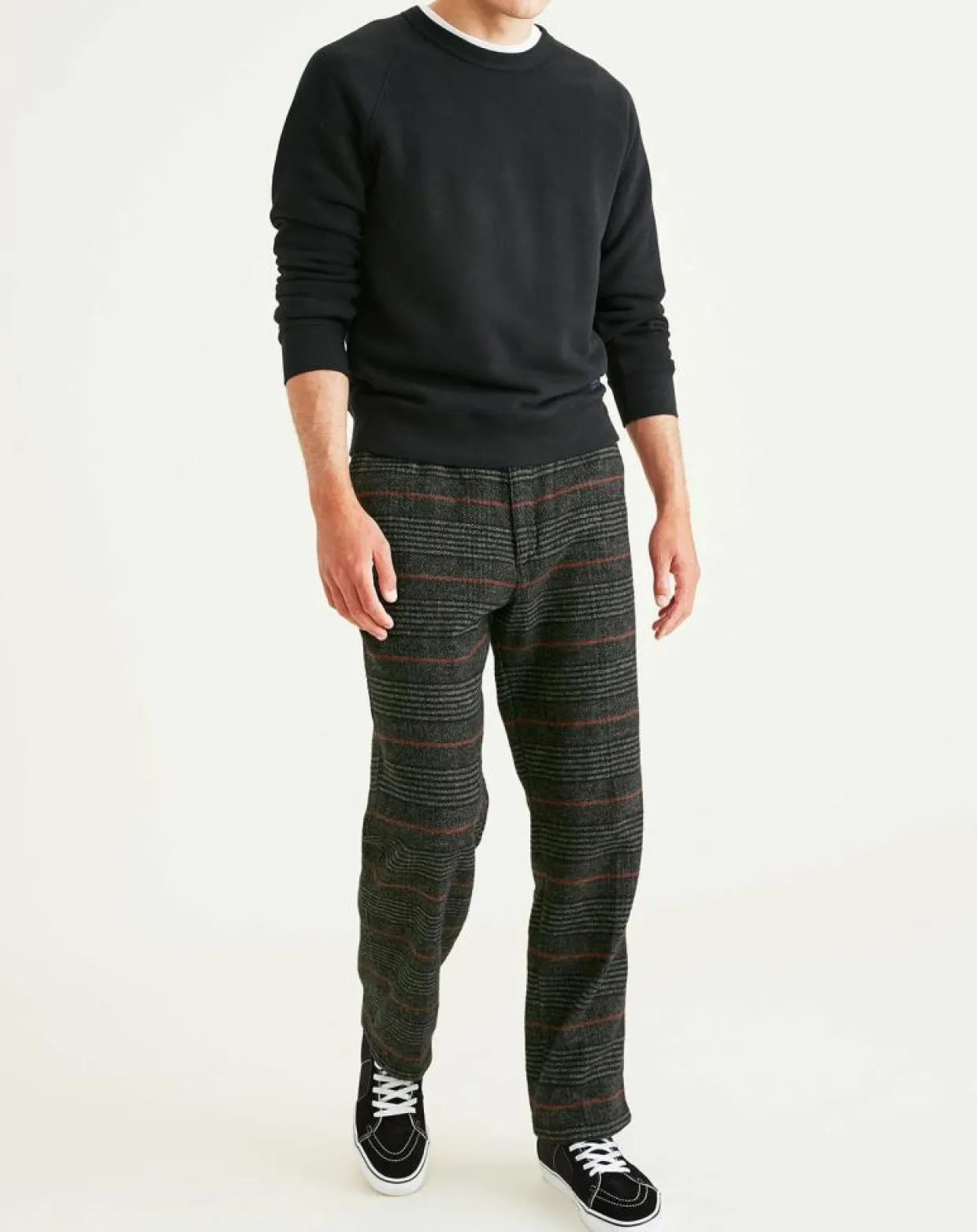 Homme Dockers Pantalons^Pantalon 100% Coton Bio Pull On Tapered imprimé noir
