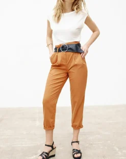 Femme Caroll Pantalons^Pantalon 7/8 fuselé June tabac
