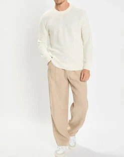 Homme Marc O'Polo Pantalons^Pantalon 100% Lin Mossbo Pant Pinces beige
