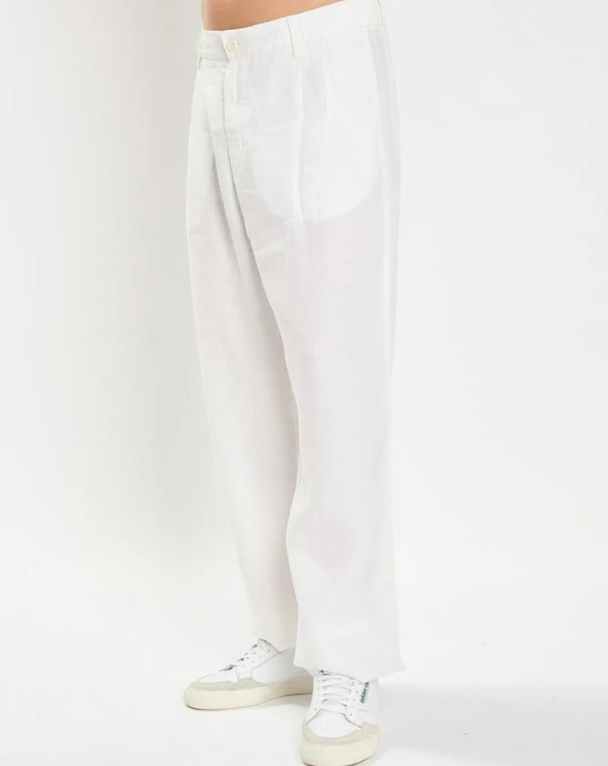 Homme Marc O'Polo Pantalons^Pantalon 100% Lin Mossbo Pant Pinces blanc