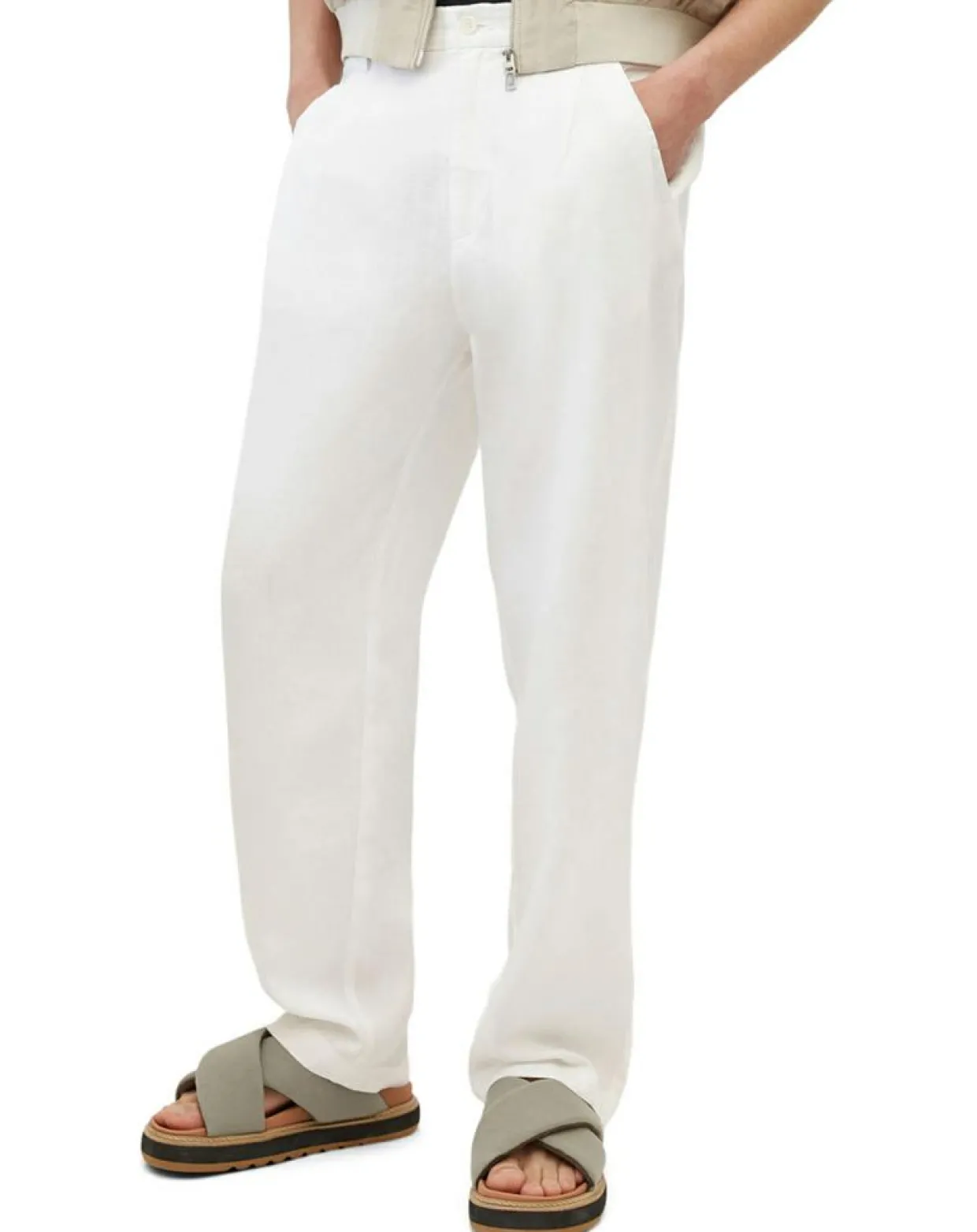 Homme Marc O'Polo Pantalons^Pantalon 100% Lin Mossbo Pant Pinces blanc