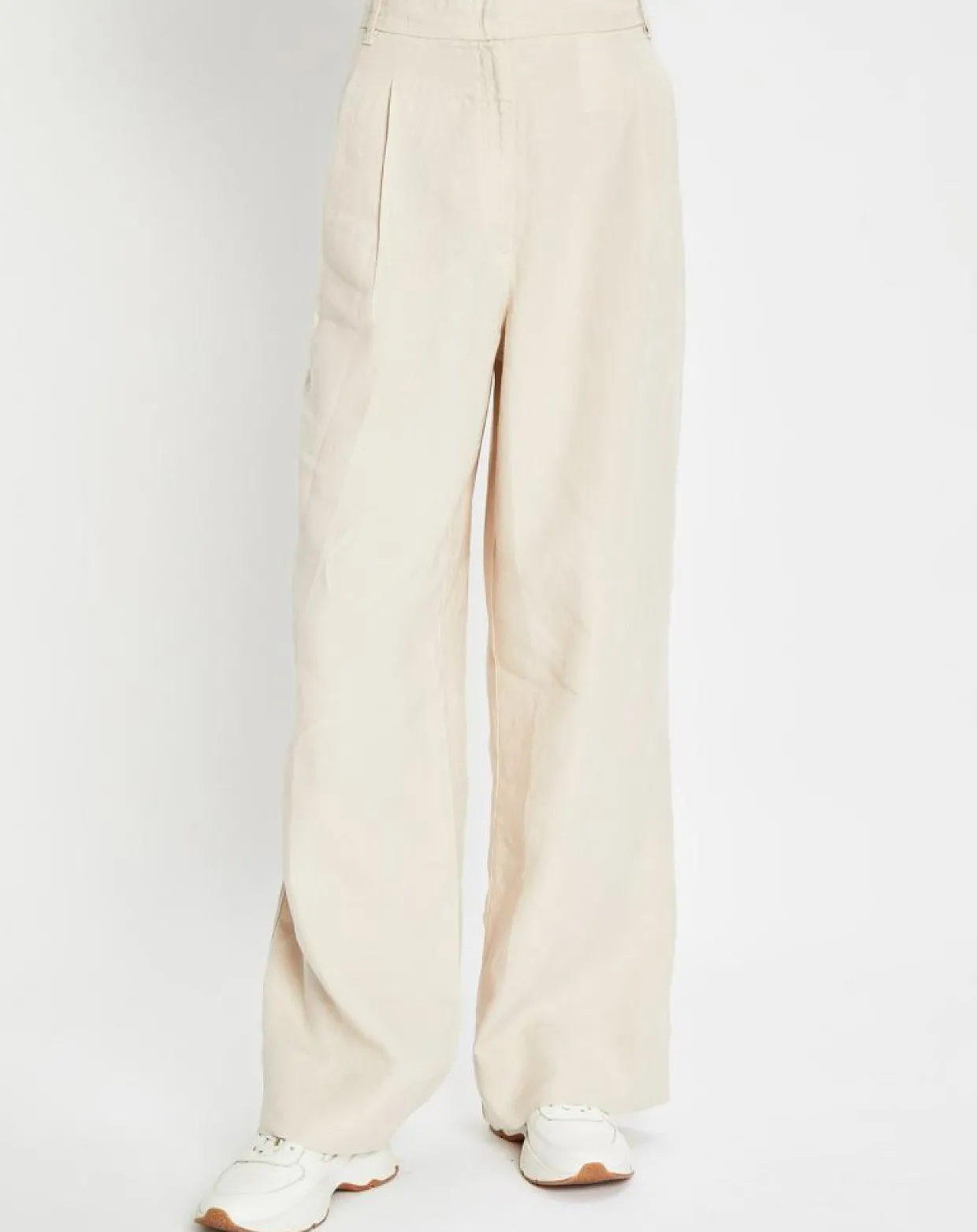 Femme Marc O'Polo Pantalons^Pantalon 100% Lin Plissé Large Kl beige
