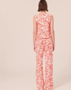 Pantalon à motif graphique corail corail-Tara Jarmon