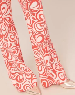 Pantalon à motif graphique corail corail-Tara Jarmon