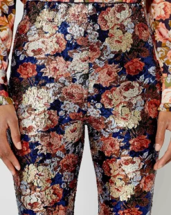 Pantalon à Sequins Roses encre-Manoush Online