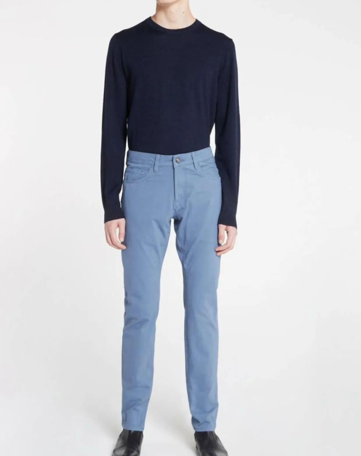 Pantalon ajusté Flex bleu gris-Galeries Lafayette Outlet