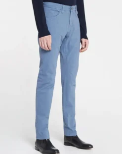 Pantalon ajusté Flex bleu gris-Galeries Lafayette Outlet