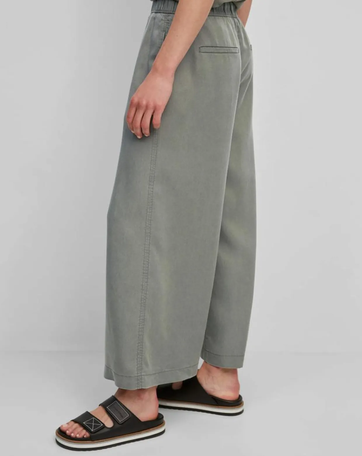 Femme Marc O'Polo Pantalons^Pantalon ample à taille élastique vert de gris