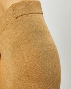 Femme Esprit Pantalons^Pantalon ample en Maille de Coton bio mélangé camel