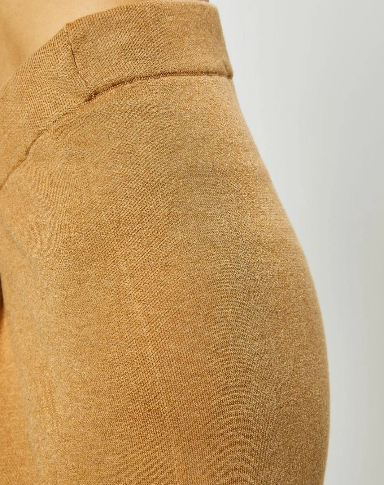 Femme Esprit Pantalons^Pantalon ample en Maille de Coton bio mélangé camel