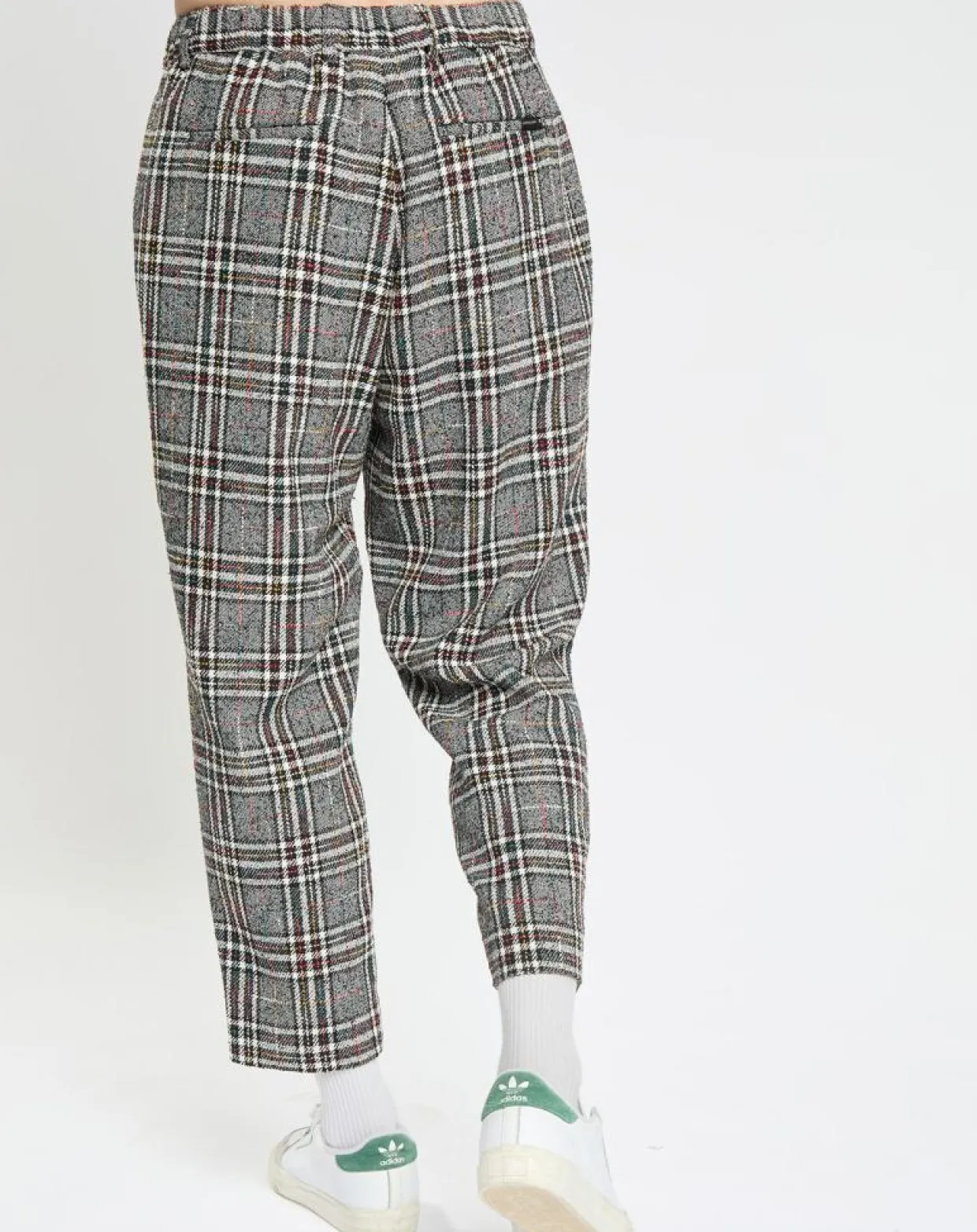 Homme Scotch & Soda Pantalons^Pantalon ample fuselé multicarreaux gris
