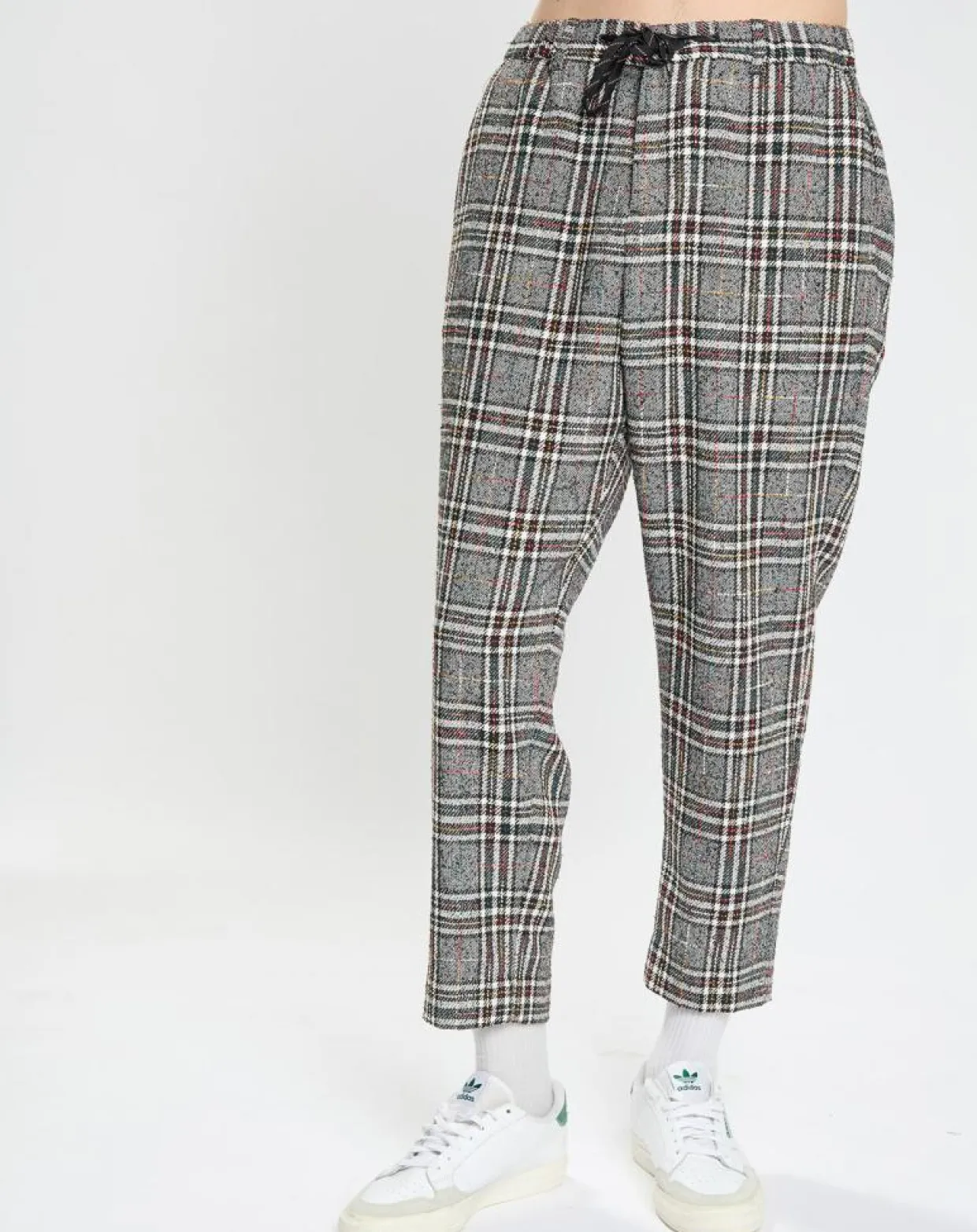 Homme Scotch & Soda Pantalons^Pantalon ample fuselé multicarreaux gris