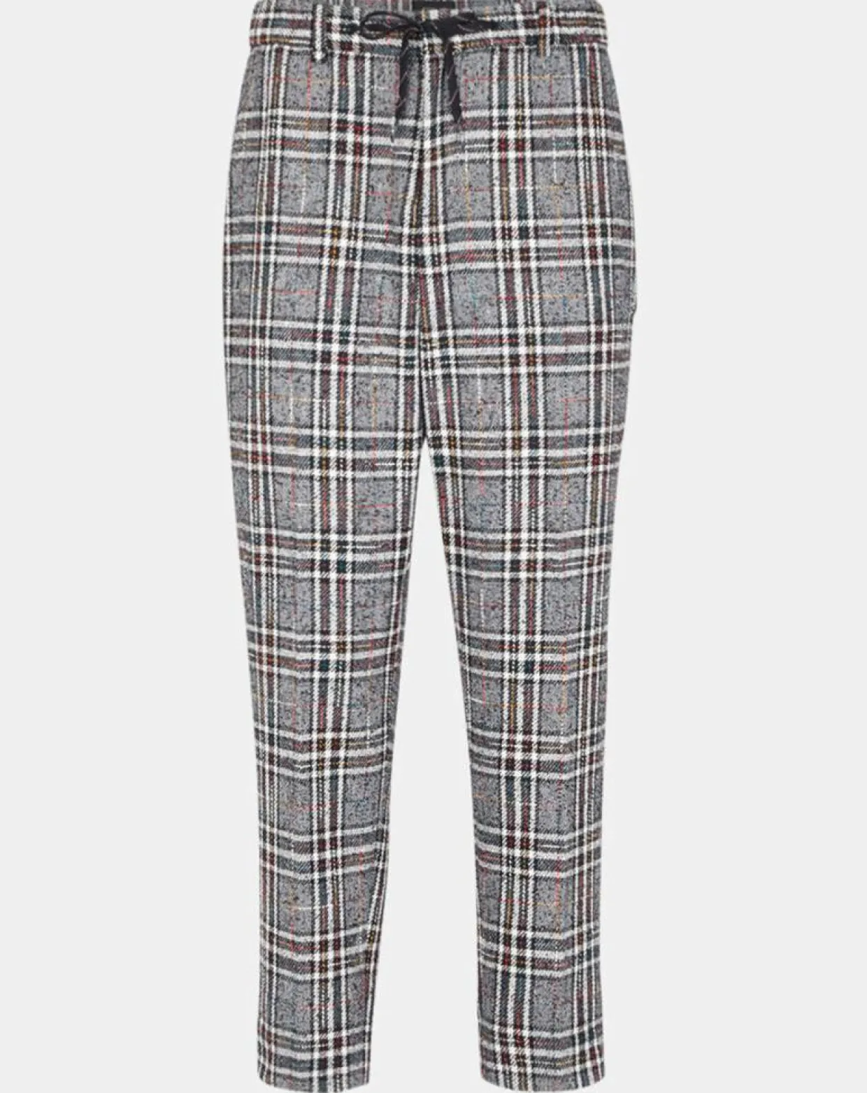 Homme Scotch & Soda Pantalons^Pantalon ample fuselé multicarreaux gris