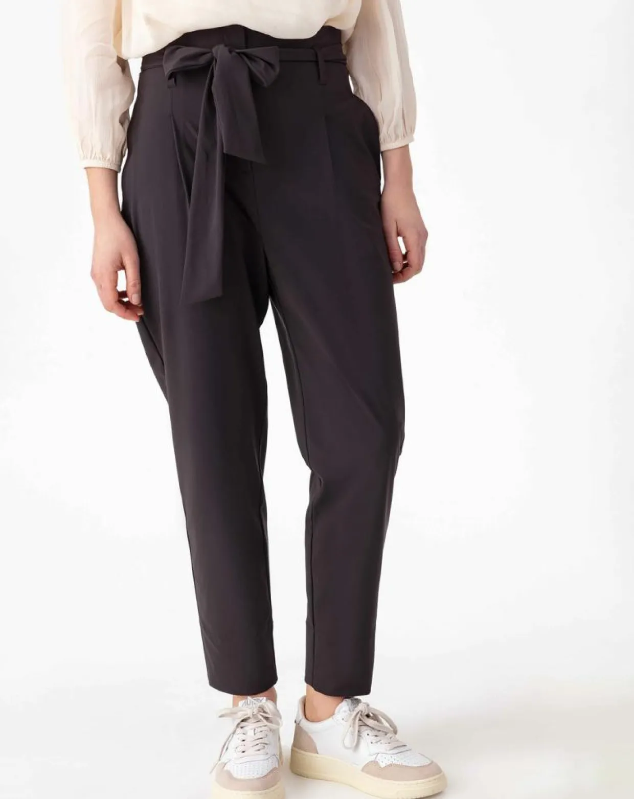 Pantalon avec Ceinture Hadrien choco-Indies Clearance