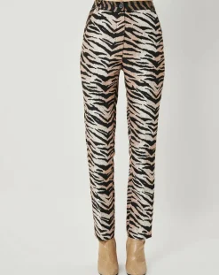 Pantalon Belle de Jour imprimé marron-Manoush Outlet