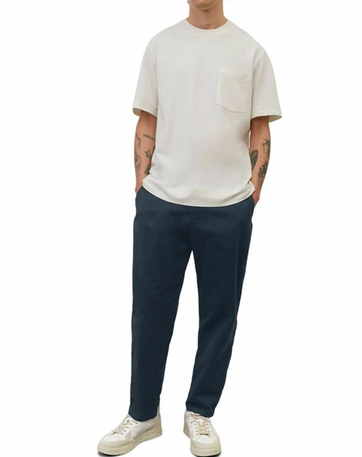 Pantalon Belsbo Jogger Coton Organic bleu marine-Marc O'Polo