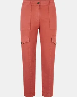 Pantalon cargo en Twill de Coton recyclé Robin rouge foncé-Galeries Lafayette Clearance