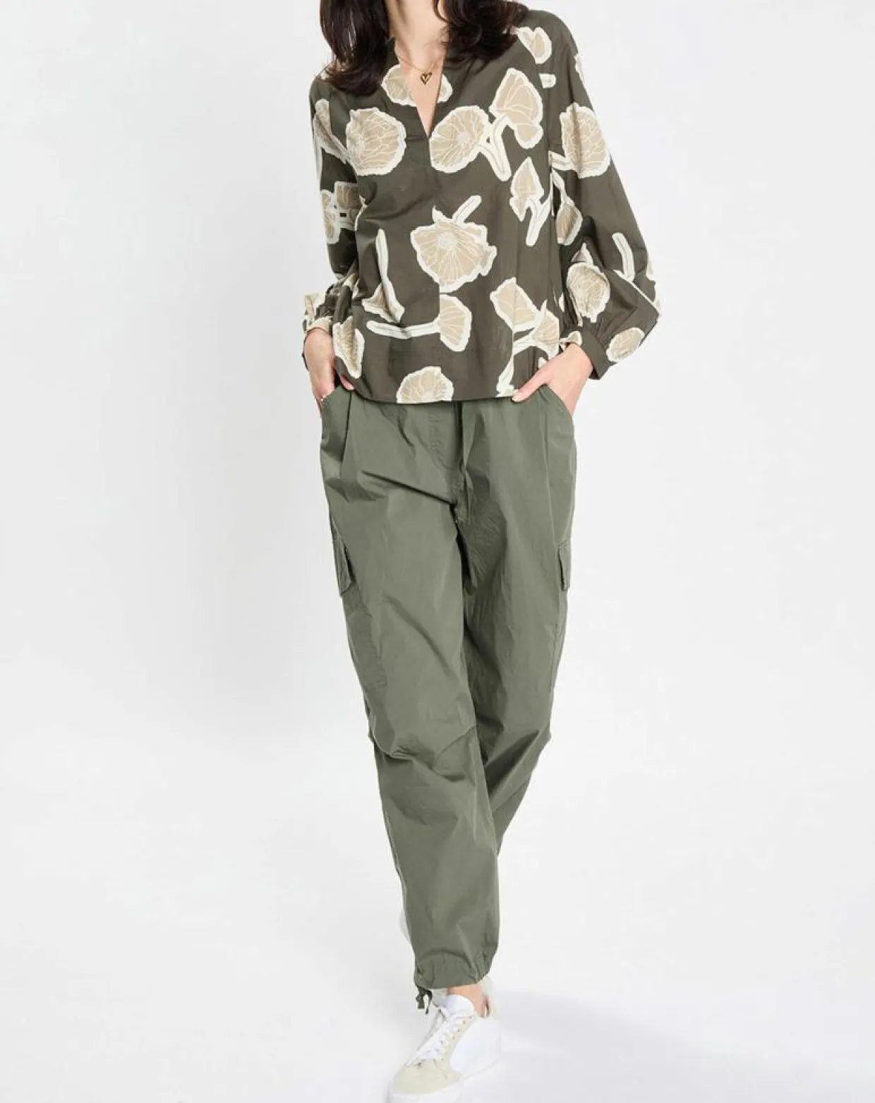Femme Marc O'Polo Pantalons^Pantalon cargo Explorer kaki
