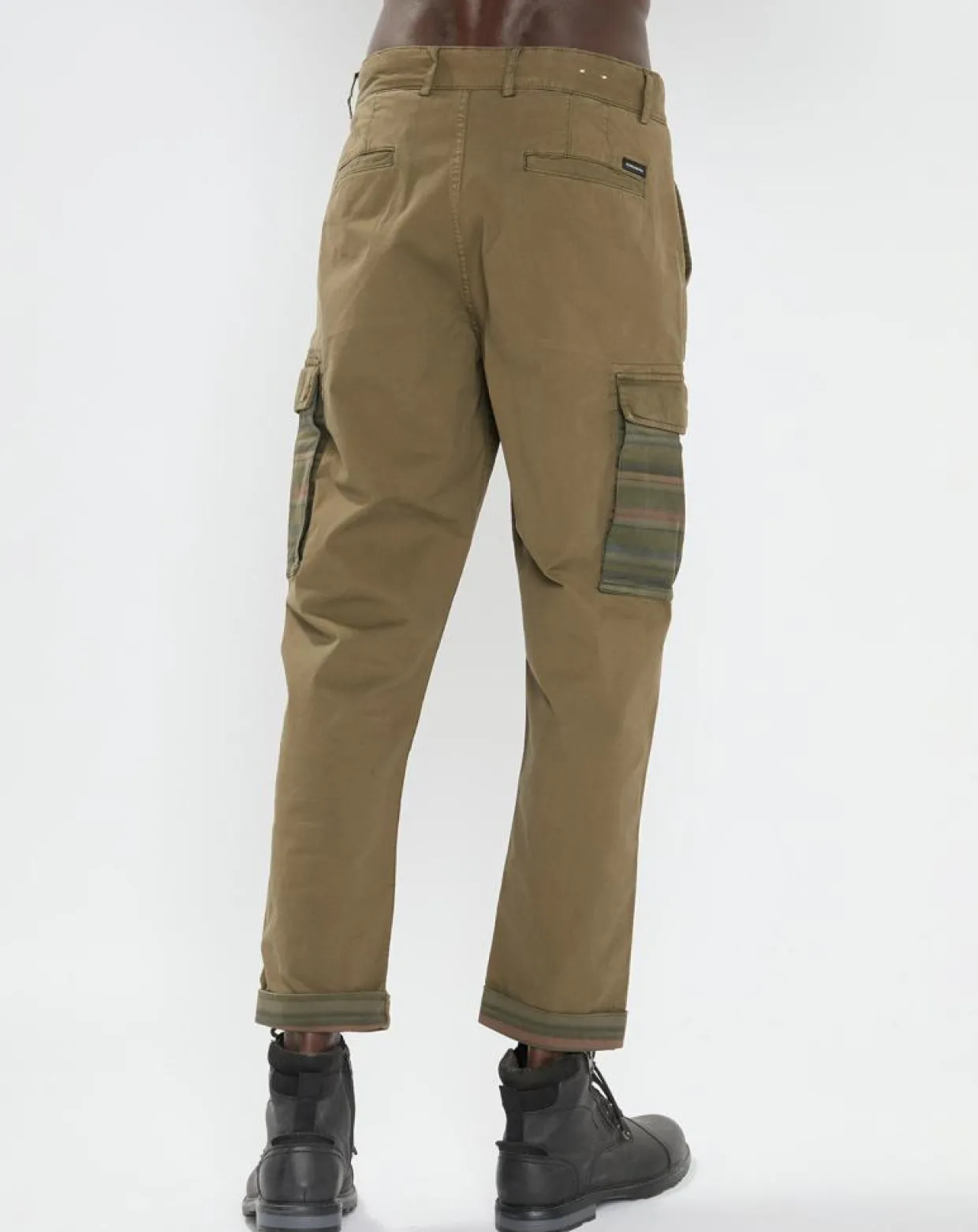 Homme Scotch & Soda Pantalons^Pantalon Cargo Loose Tapered kaki foncé