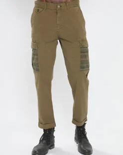 Homme Scotch & Soda Pantalons^Pantalon Cargo Loose Tapered kaki foncé