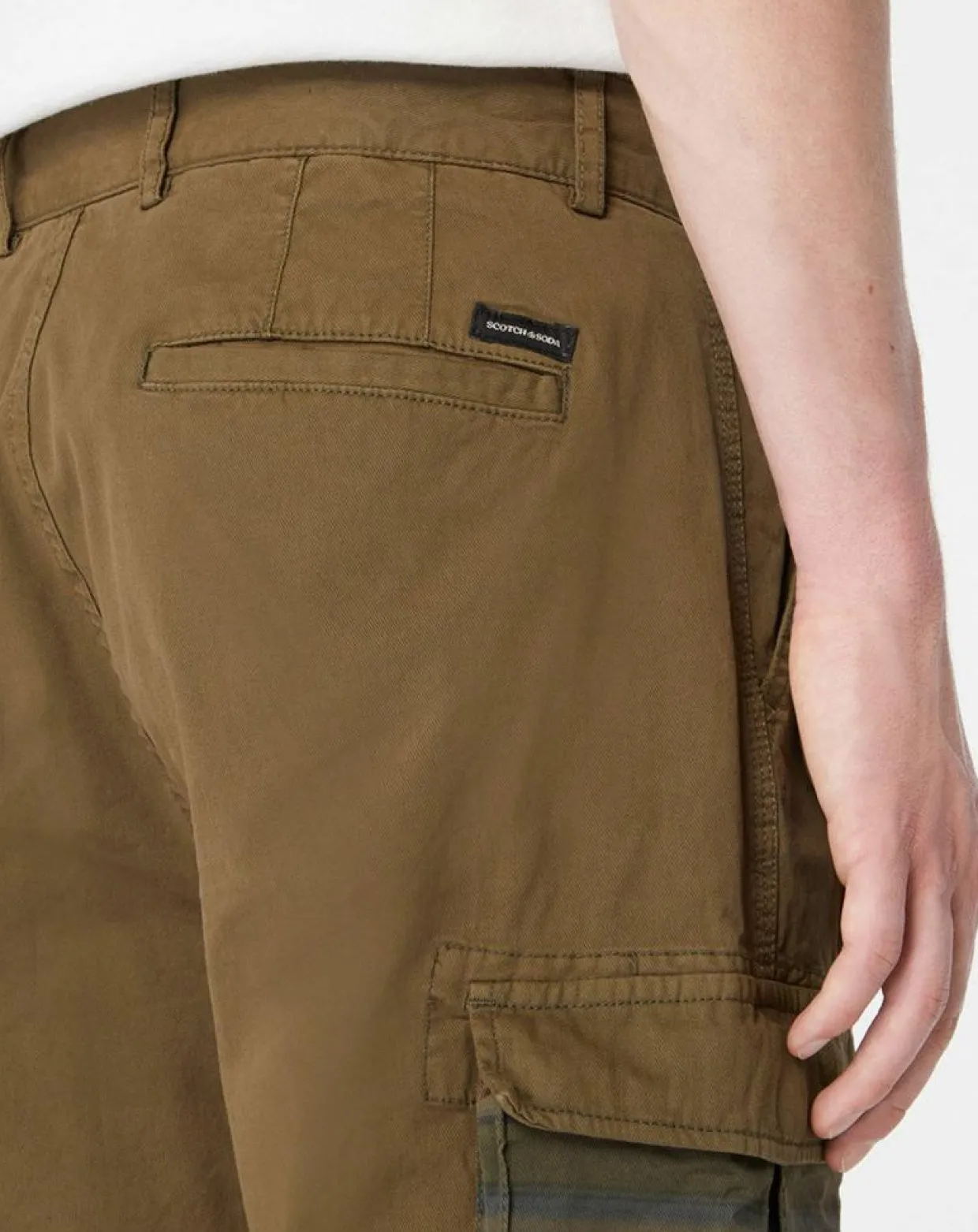 Homme Scotch & Soda Pantalons^Pantalon Cargo Loose Tapered kaki foncé