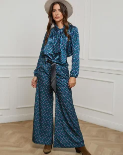 Pantalon Catherine pétrole-L'Armoire de Suzette Sale