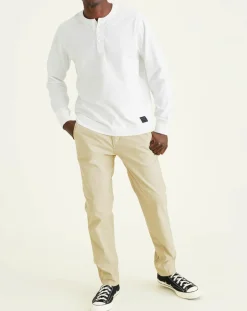 Homme Dockers Pantalons^Pantalon chino Alpha Icon Tapered à rayures beige/blanc
