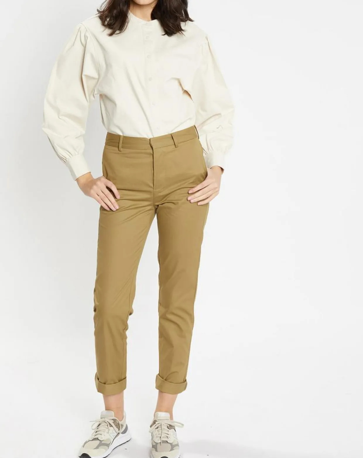 Pantalon chino Charles kaki clair-Galeries Lafayette New