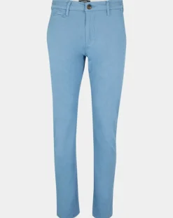 Pantalon Chino droit en Coton Bio Kunzo à micro pois bleu-Galeries Lafayette Clearance