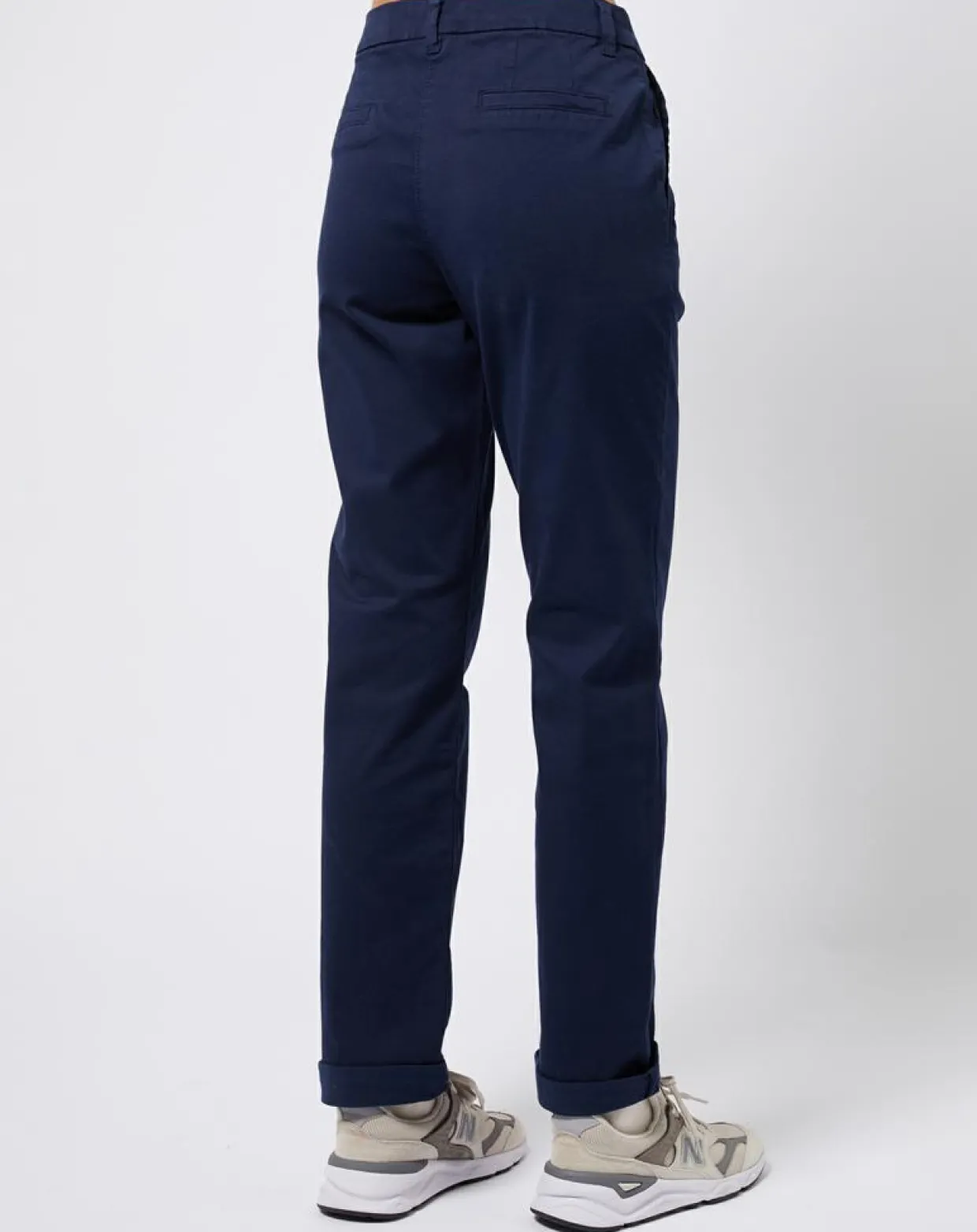 Pantalon chino en Coton mélangé classique bleu marine-Esprit Discount