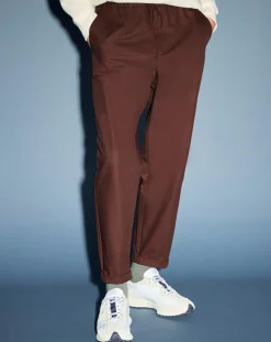 Pantalon chino jogging en Coton Nujog marron foncé-Galeries Lafayette Sale