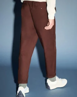 Pantalon chino jogging en Coton Nujog marron foncé-Galeries Lafayette Sale