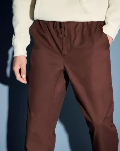 Pantalon chino jogging en Coton Nujog marron foncé-Galeries Lafayette Sale