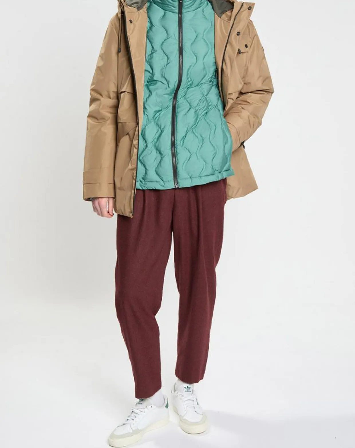 Homme Scotch & Soda Pantalons^Pantalon Chino Loose Pince Laine mélangée Ceinturé bordeaux