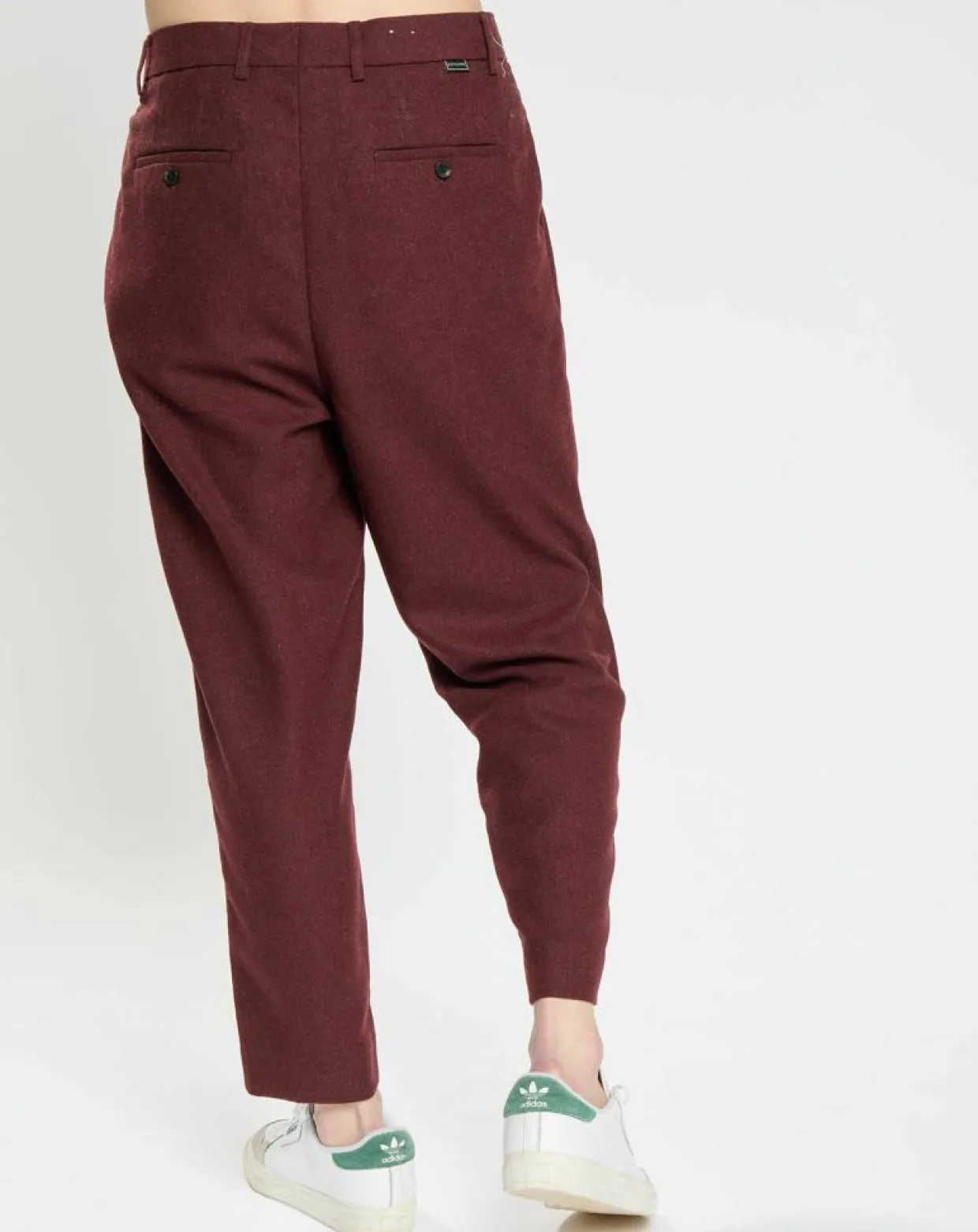 Homme Scotch & Soda Pantalons^Pantalon Chino Loose Pince Laine mélangée Ceinturé bordeaux