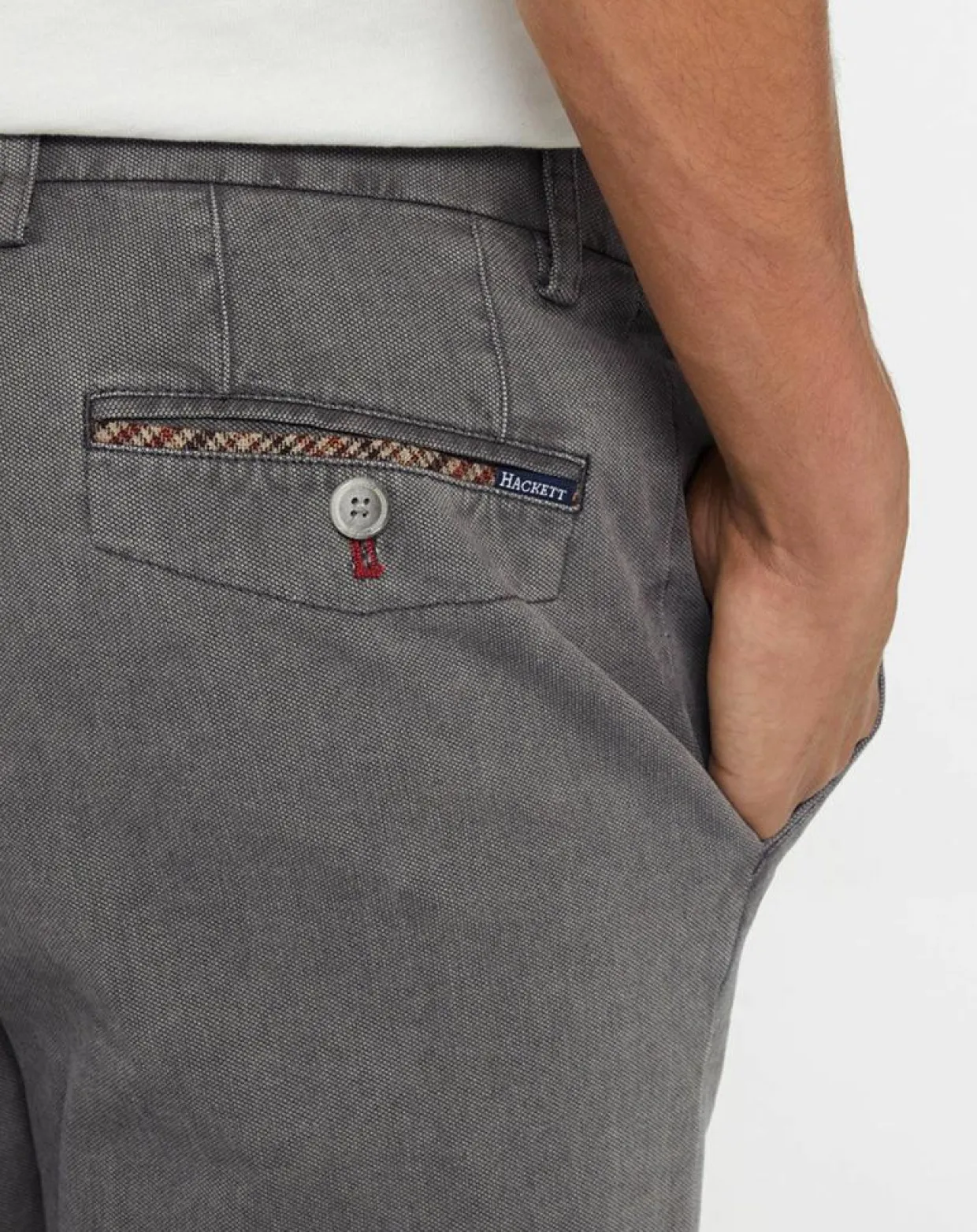 Pantalon Chino Slim Armure gris-Hackett London Discount