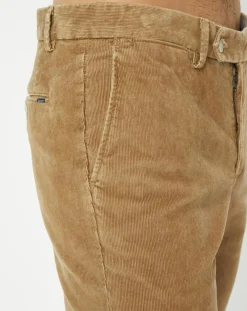 Pantalon Chino Slim en Velours côtelé beige moyen-Hackett London Outlet