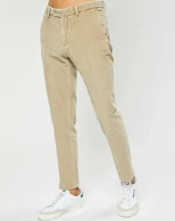 Pantalon Chino Slim en Velours côtelé beige-Hackett London New