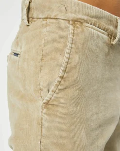 Pantalon Chino Slim en Velours côtelé beige-Hackett London New