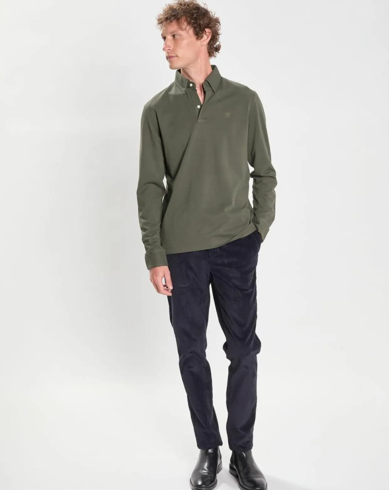 Homme Hackett London Pantalons^Pantalon Chino Slim Fit en Velours côtelé bleu marine