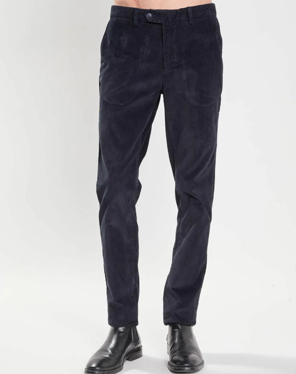 Homme Hackett London Pantalons^Pantalon Chino Slim Fit en Velours côtelé bleu marine