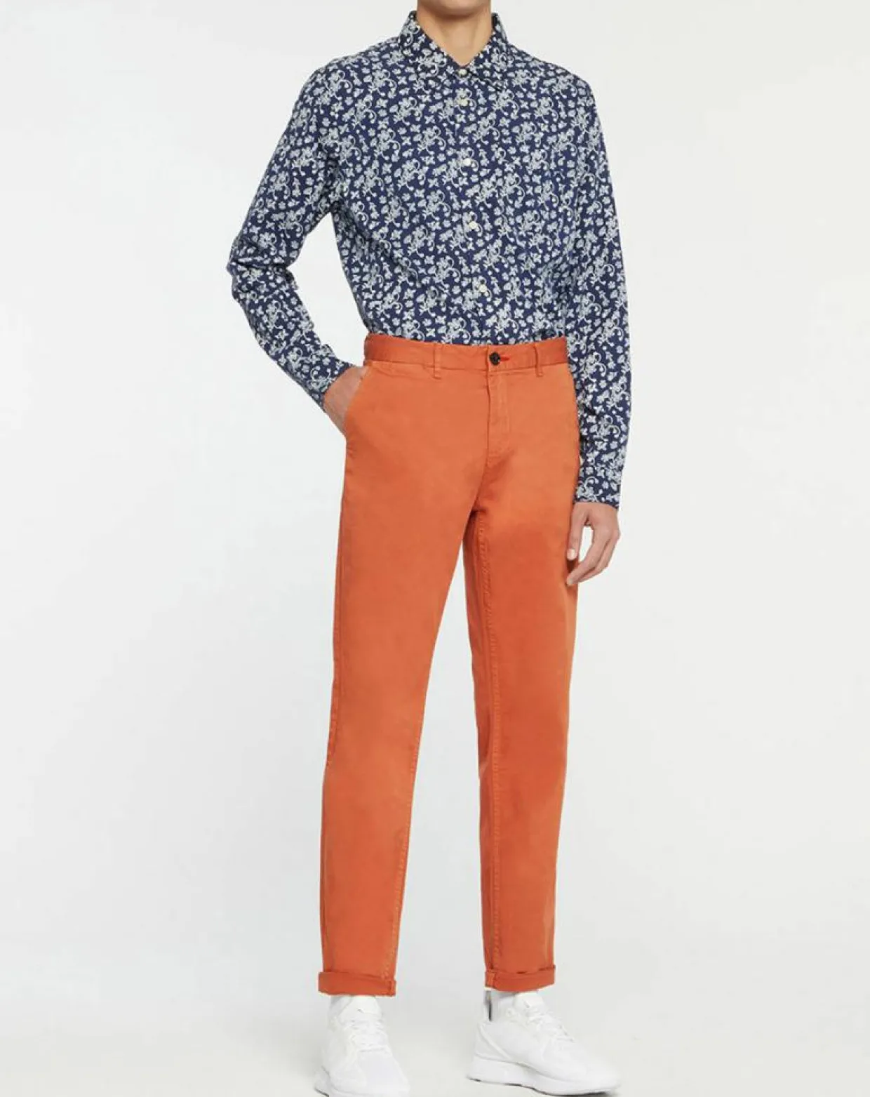 Pantalon chino Slim Fit Stuart Garment Dyed orange-Scotch & Soda Best
