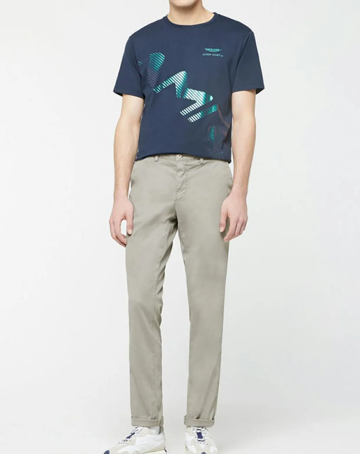 Pantalon Chino Slim Fit Texturé gris-Hackett London